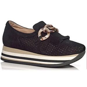 Softwaves CADIE slip on black Platforms